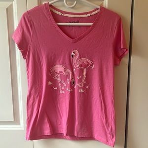 Women’s Pink Flamingo Short Sleeve Top
